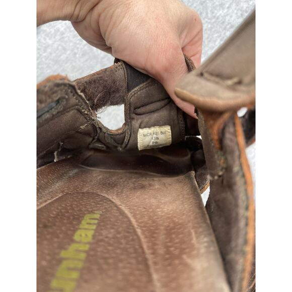 Dunham Mens 13 B Leather Casual Slip On Fisherman Sandals Shoes Beach Adjustable - Picture 11 of 12